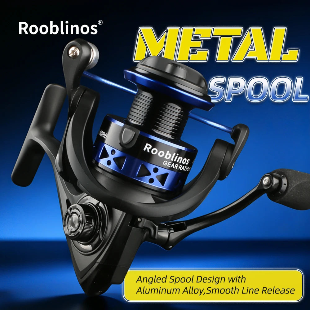 Roobinos Spinning Fishing Reel With Metal Spool For Saltwater