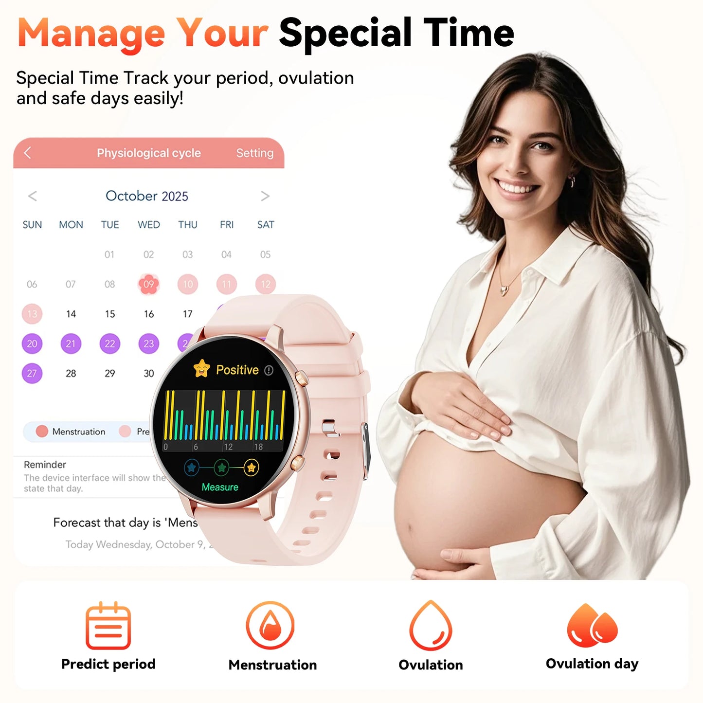 Bluetooth Round Smart Watch With Fitness And Health Tracking