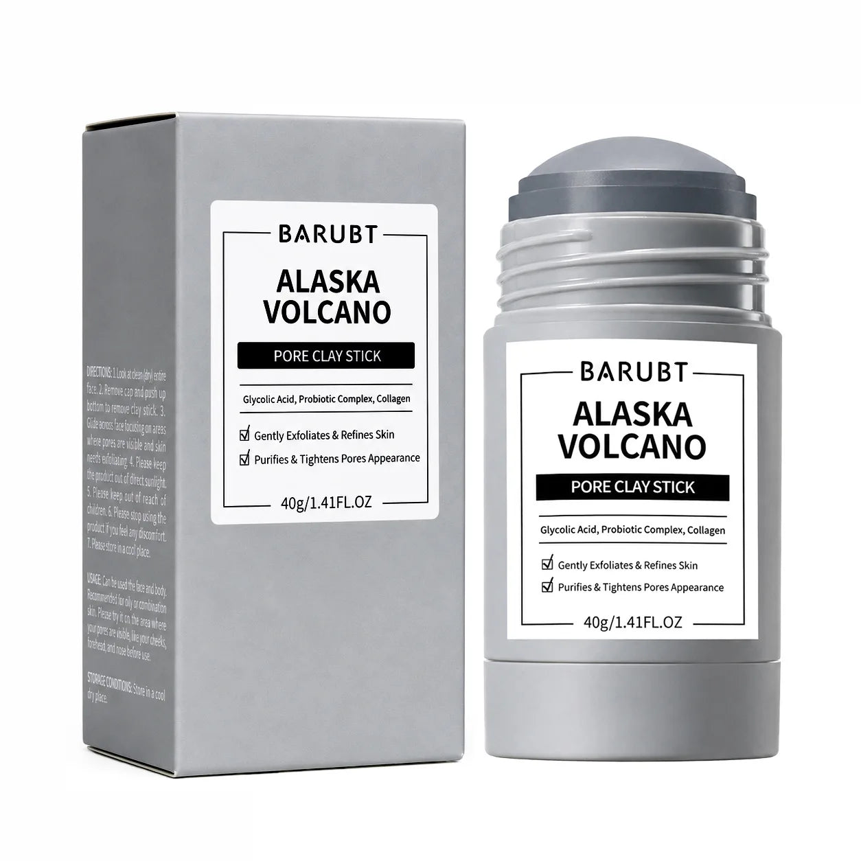 Alaska Volcano Pore Clay Stick Mask For Smoothing Oil Control