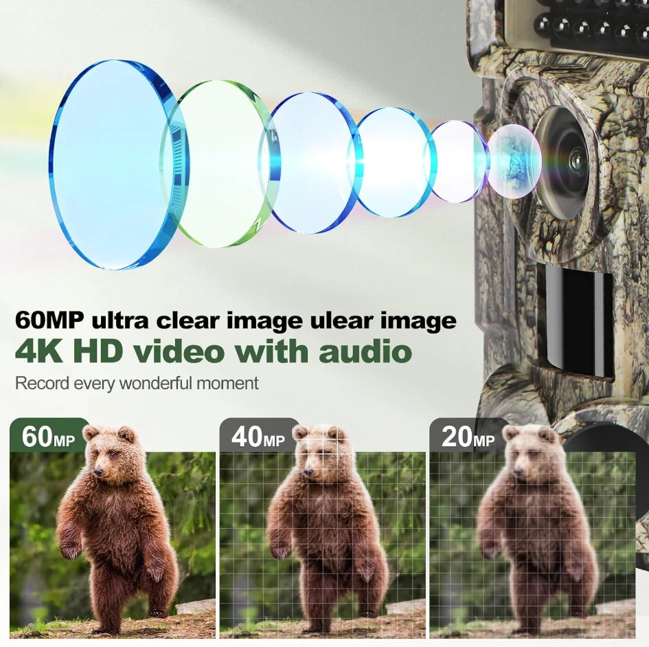 Motion Triggered 4K Wireless Trail Camera With Infrared Night Vision