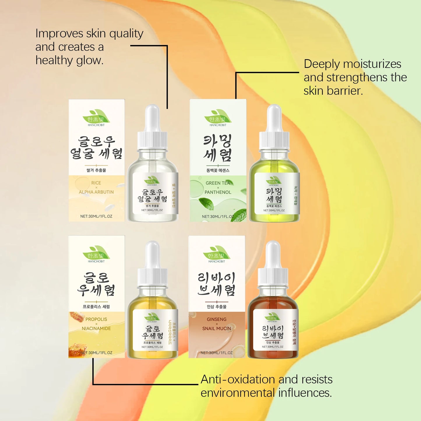 Green Tea Facial Serum Deep Moisturizing For Soothing Face Care