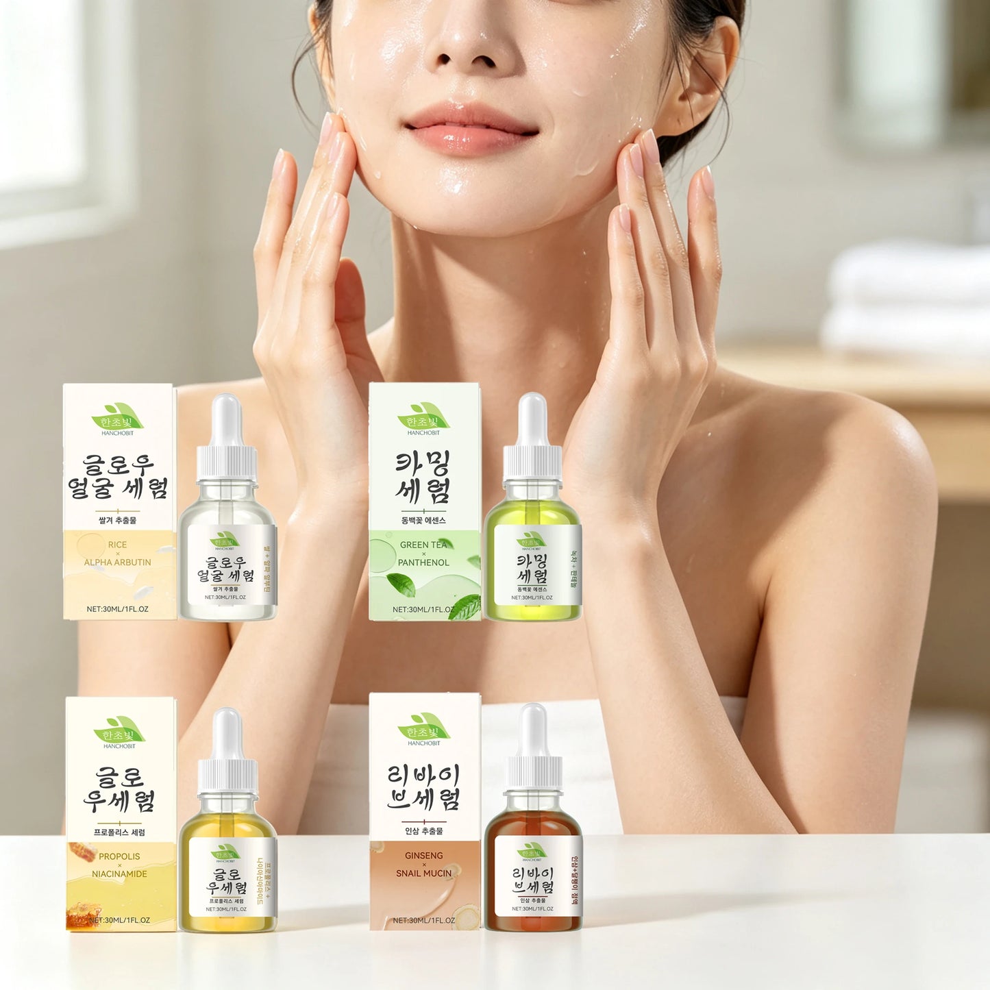 Green Tea Facial Serum Deep Moisturizing For Soothing Face Care