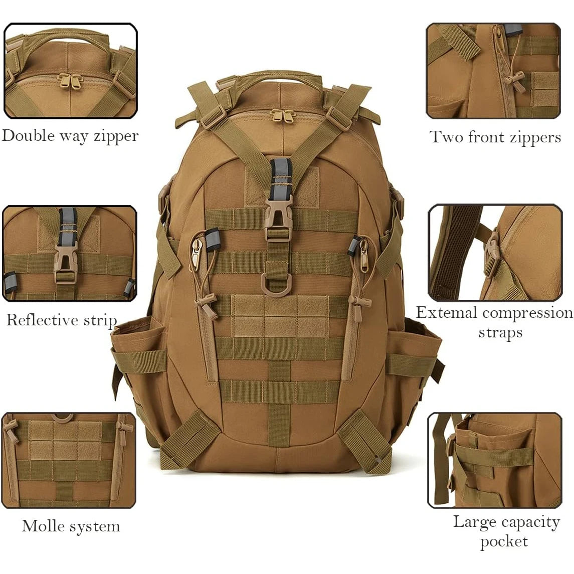 ReFire Gear Tactical Hunting Backpack With Molle Webbing