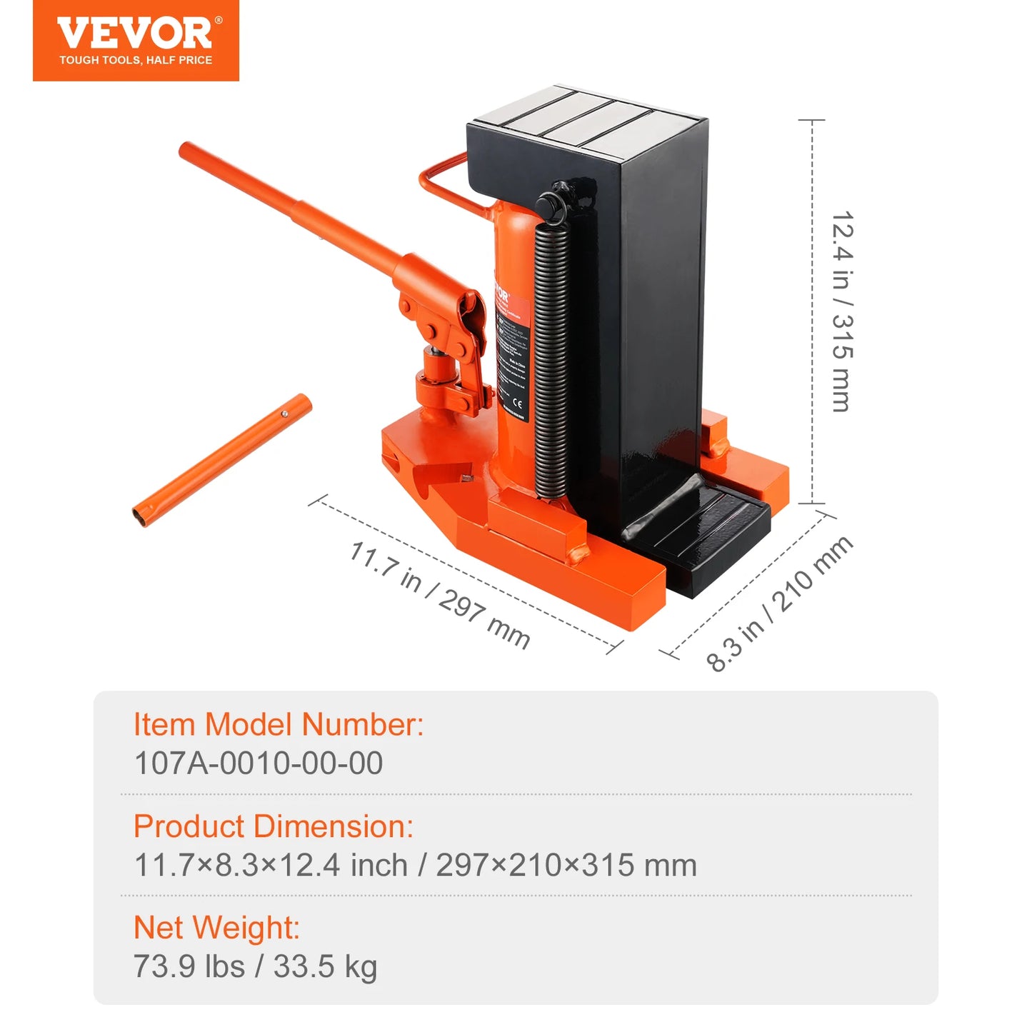 Industrial Hydraulic Toe Jack For Automotive Lifting And Repair