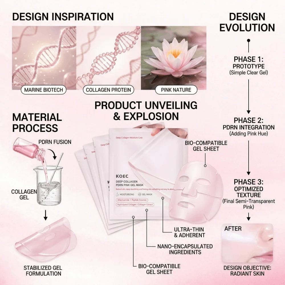 Koec Collagen Pdrn Facial Mask With Niacinamide And Peptides