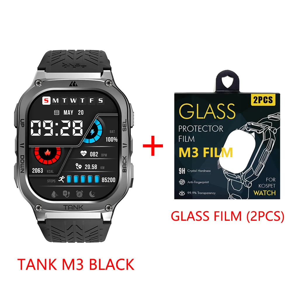 KOSPET Tank M3 Smartwatch Featuring AMOLED Display And Bluetooth
