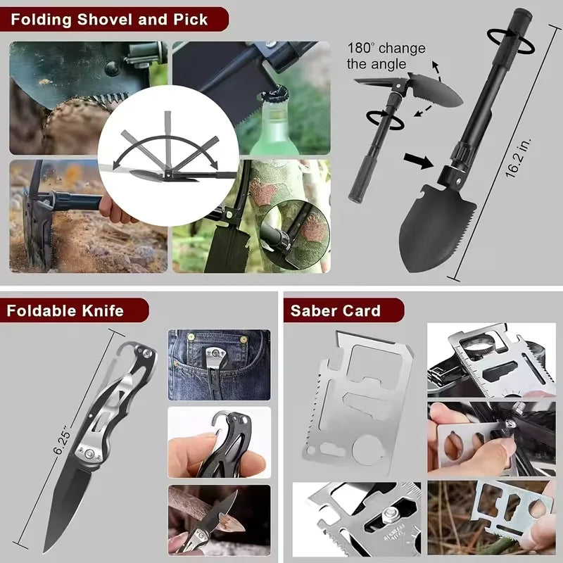Portable Emergency Survival First Aid Kit For Camping Hiking Travel