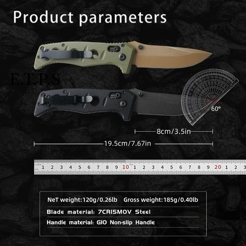 ZM Outdoors G10 Handle Stainless Steel Folding Outdoor Survival Knife