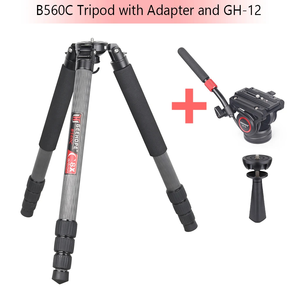 Geehope Professional Carbon Fiber Camera Tripod For Photography
