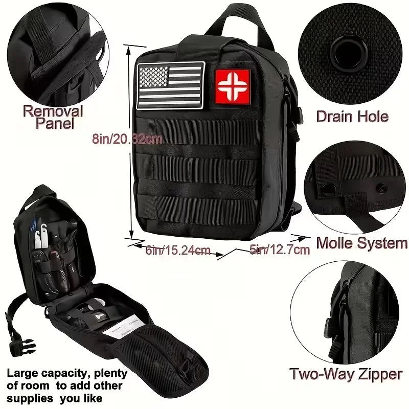 Complete Outdoor Survival and First Aid Kit for Camping