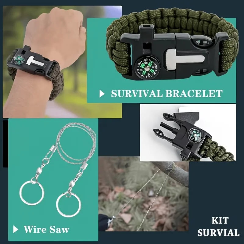Tactical Molle Backpack With Emergency Survival And First Aid Kit