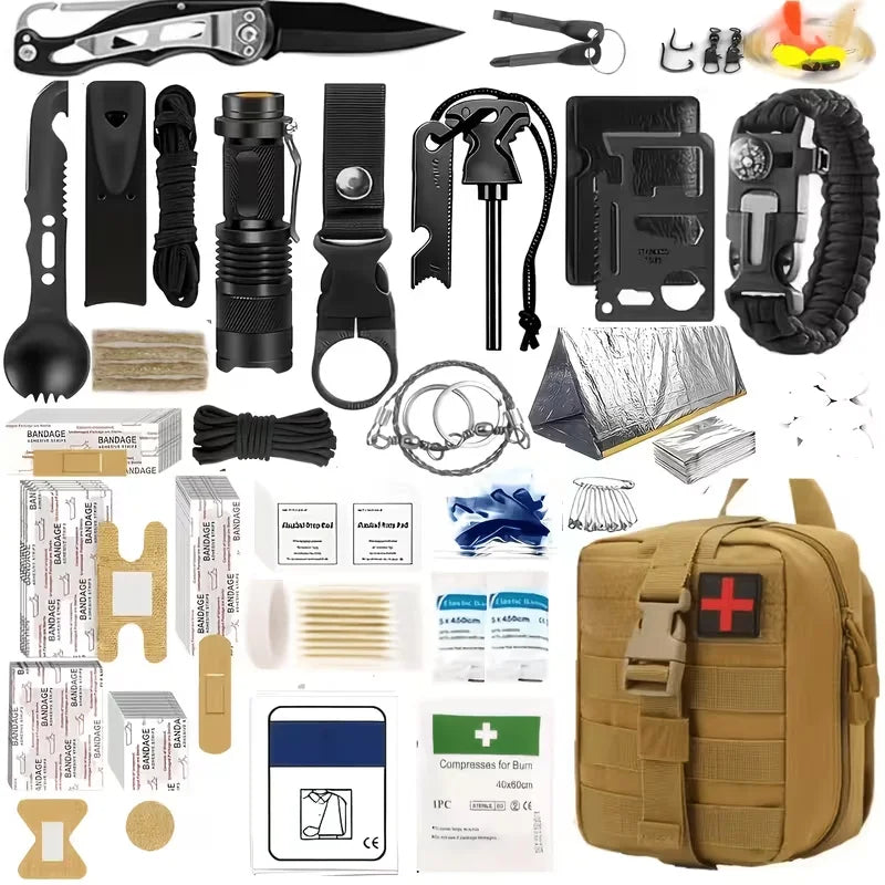 Portable Emergency Survival And Essential First Aid Kit