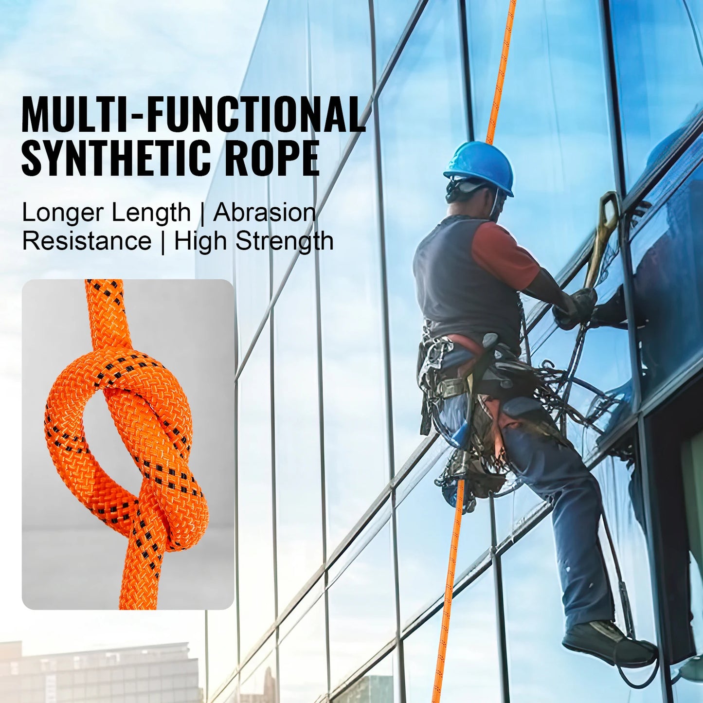 SucceBuy Dual Weave Polyester Rope For Outdoor Camping And Rescue