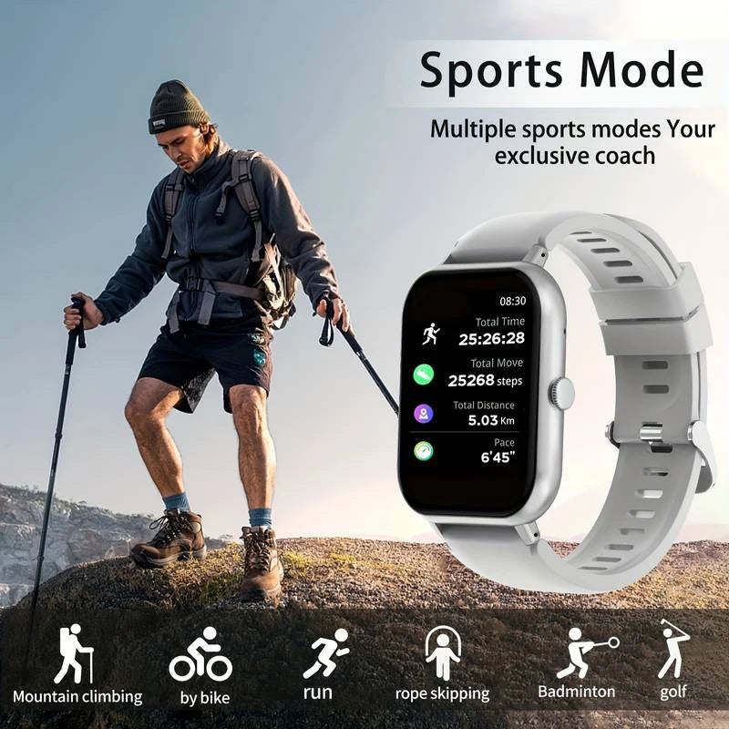 Odelettevcy Unisex Smartwatch With Bluetooth Calling And Multisport Tracking