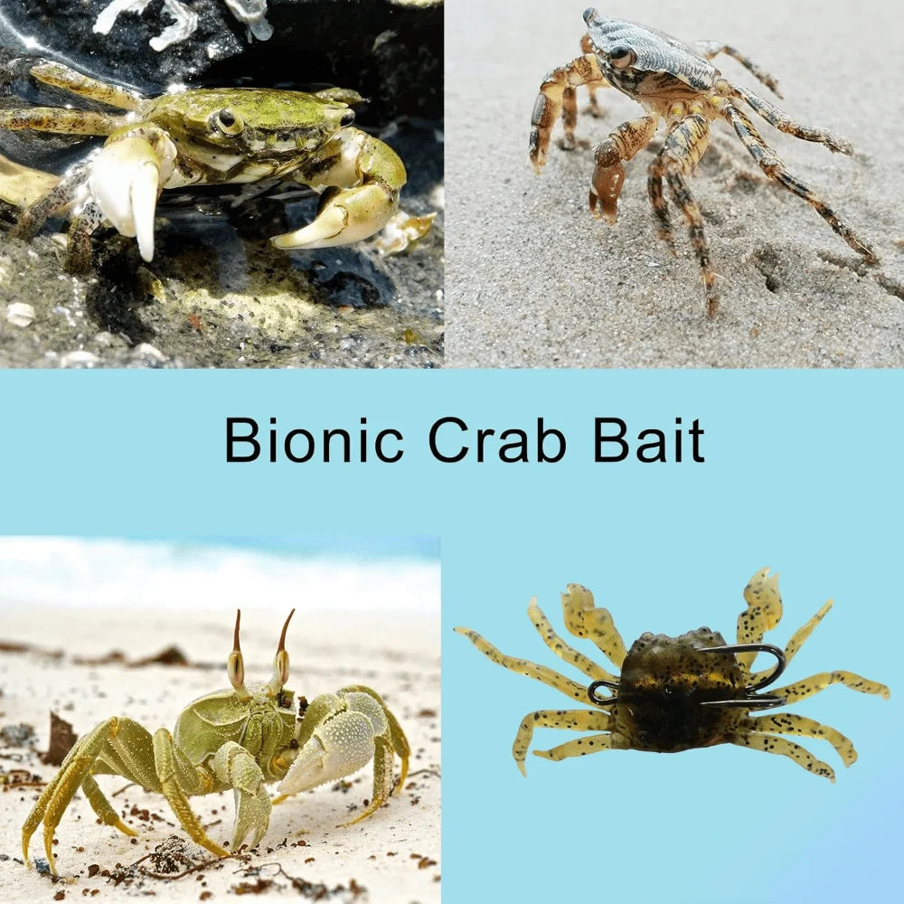 Soft Crab Artificial Fishing Bait Lure With Sharp Hooks