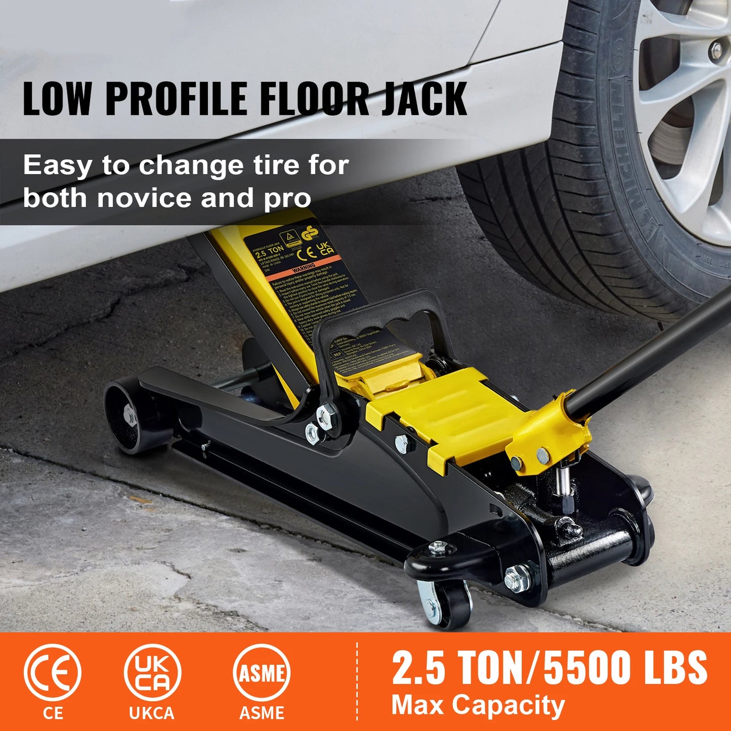 SucceBuy Heavy Duty Low Profile Hydraulic Floor Jack
