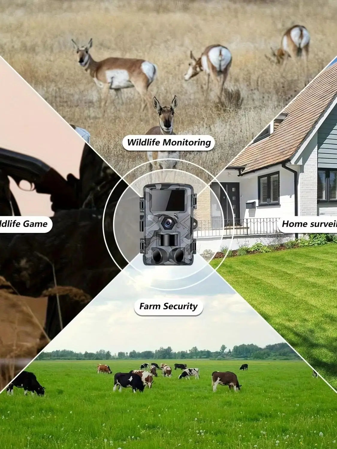 Fargarloo 60MP WiFi Trail Camera For Hunting With Night Vision