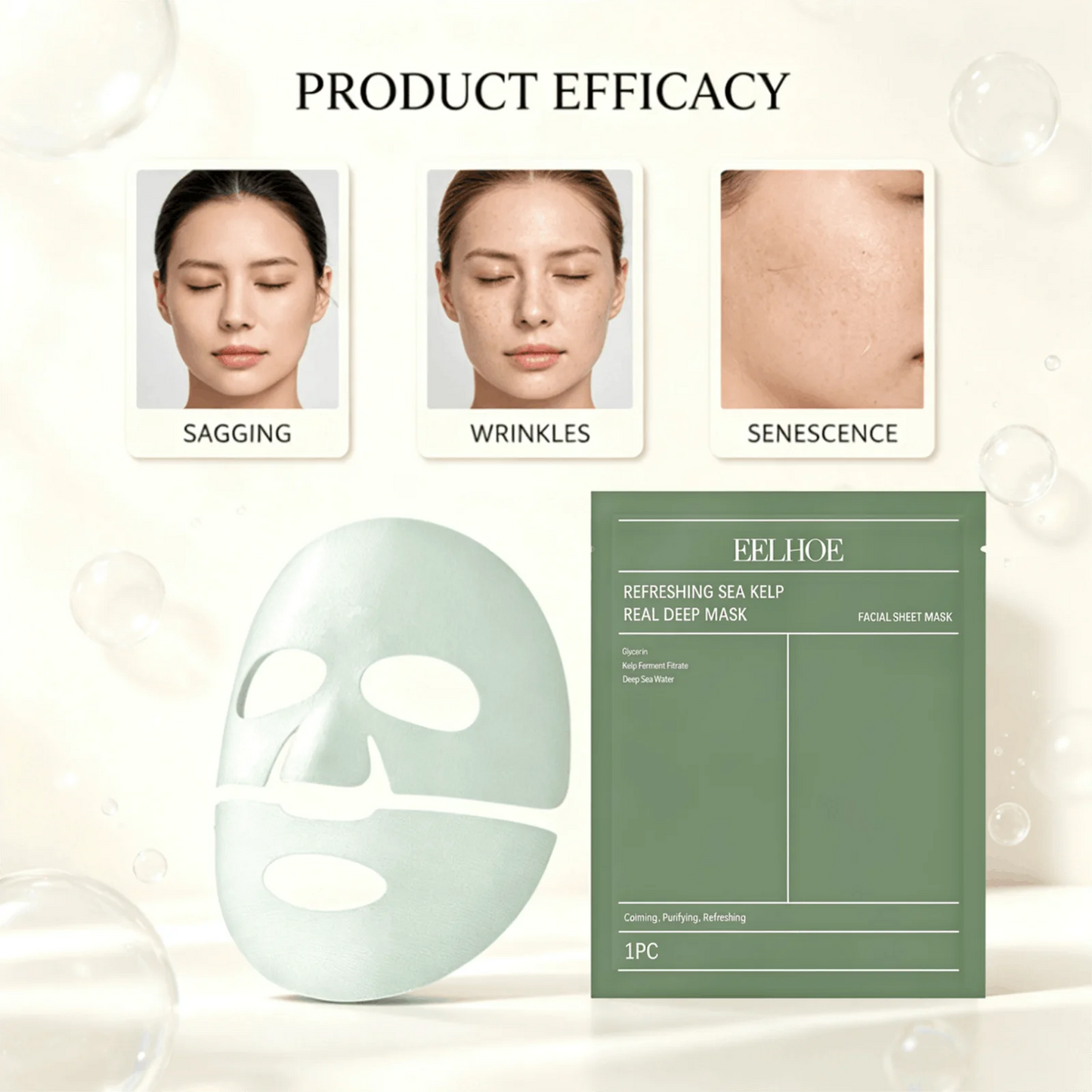 EELHOE Collagen Hydrating Facial Sheet Mask With Sea Kelp
