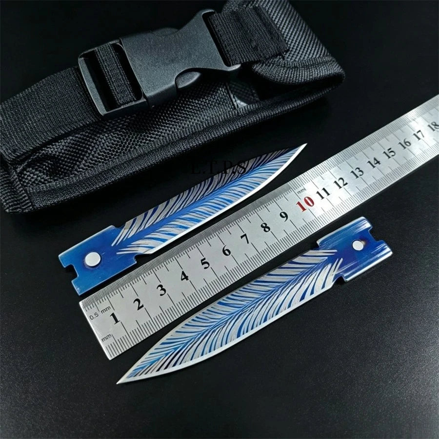 DIY Troodon Multifunctional Pocket Folding Knife With Nylon Sheath