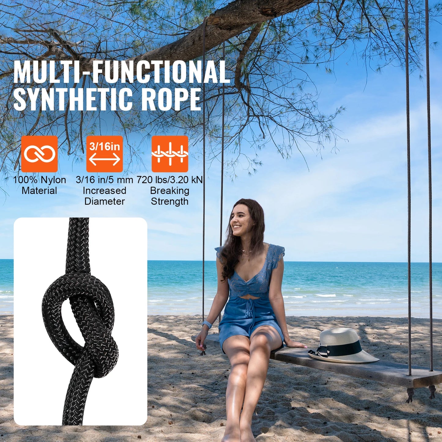 SucceBuy Durable Nylon Cord For Multi Purpose Outdoor Adventures