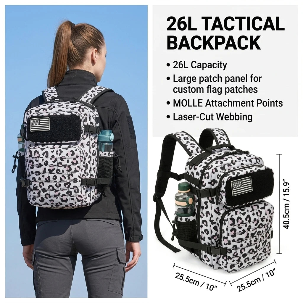ReFire Gear Tactical Backpack Molle Hiking Rucksack with Cup Holders