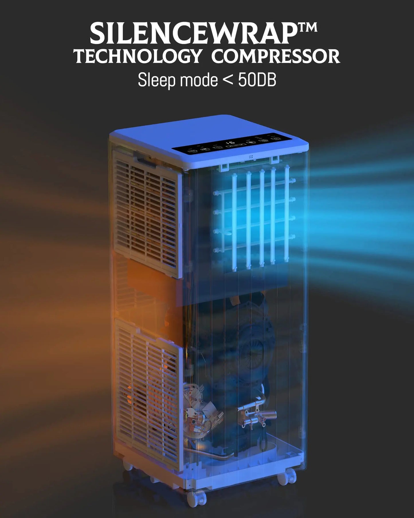 Portable 8000 BTU Air Conditioner With Cooling And Dehumidifier