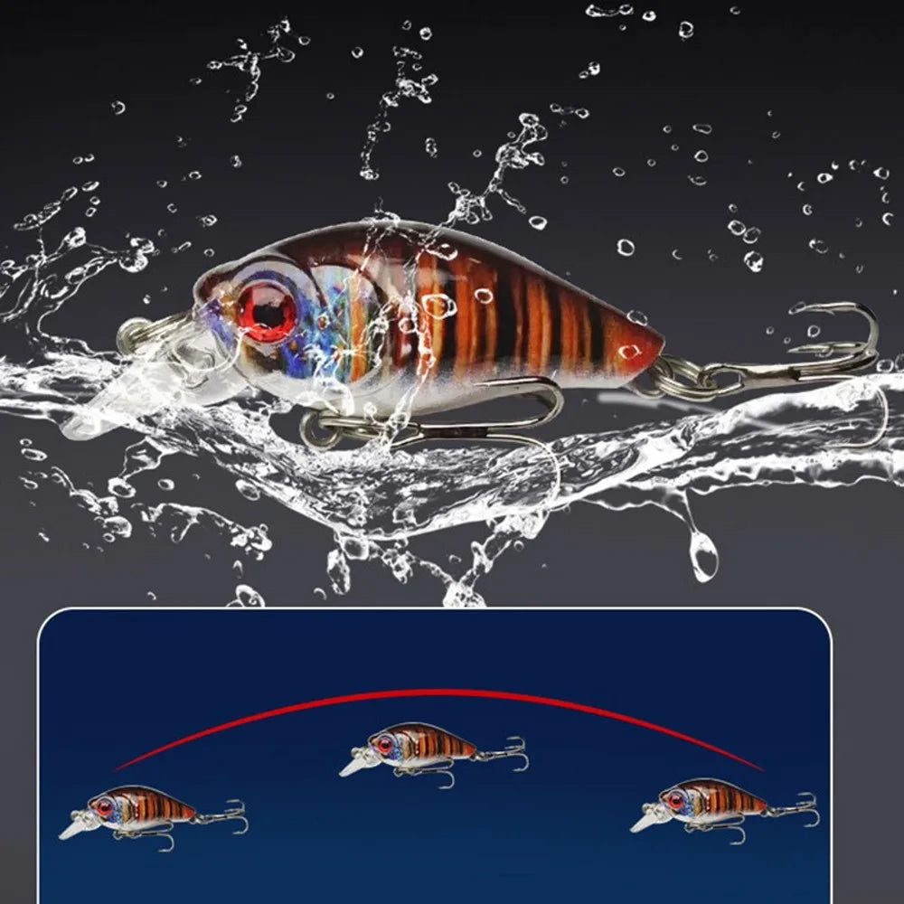 Assorted Lifelike Mini Crankbait Fishing Lures 10 Piece Set