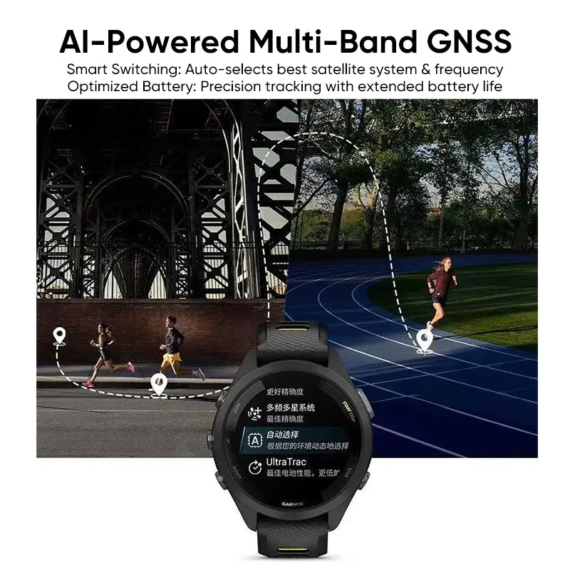 Garmin Forerunner 265 Smartwatch Featuring Amoled Screen Heart Rate Monitoring