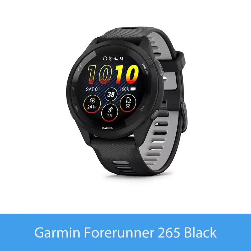 Garmin Forerunner 265 Smartwatch Featuring Amoled Screen Heart Rate Monitoring