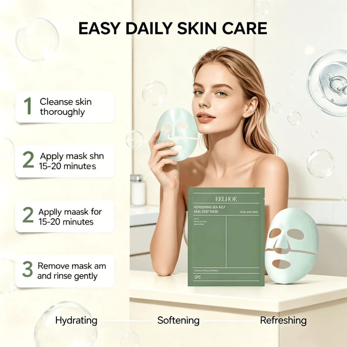 EELHOE Collagen Hydrating Facial Sheet Mask With Sea Kelp