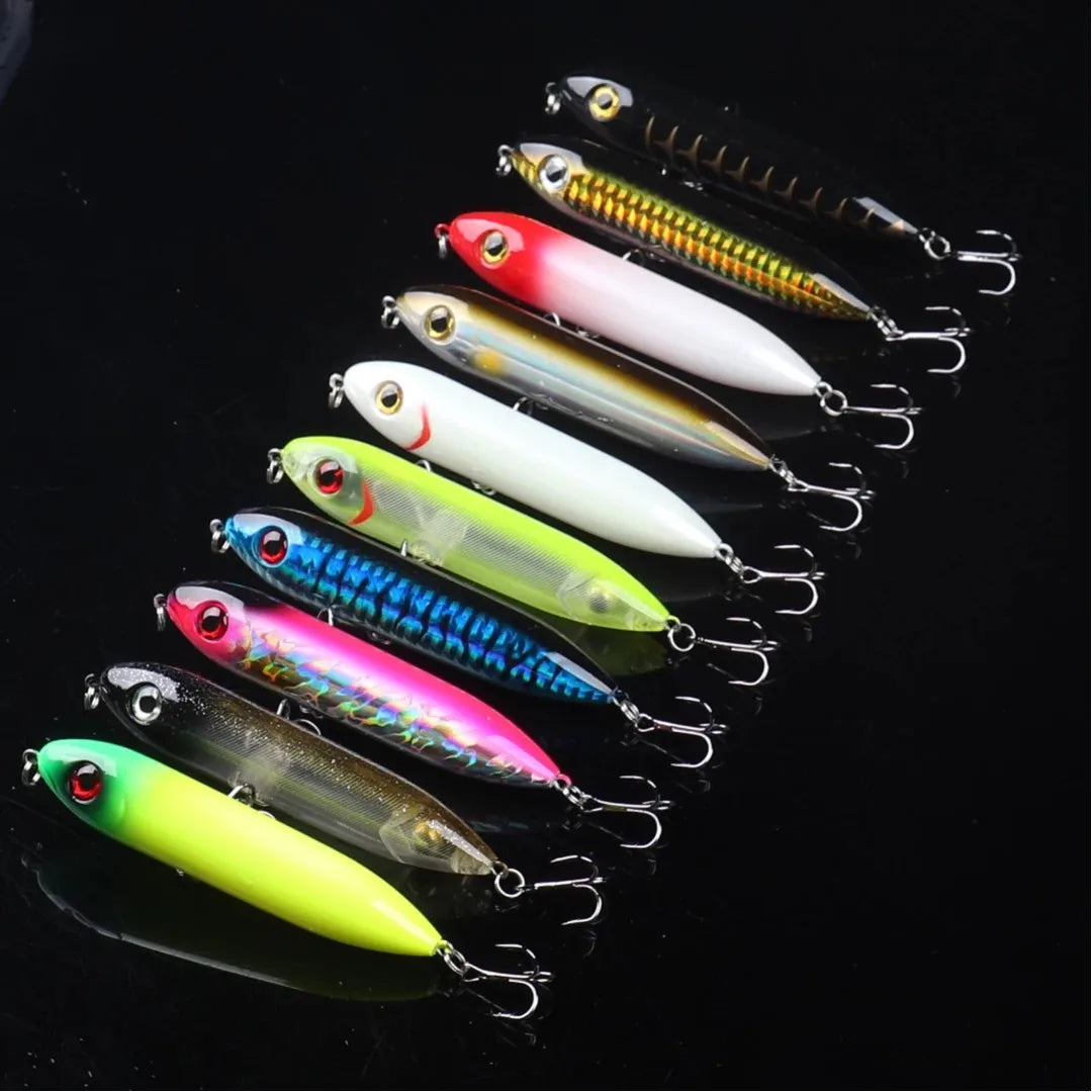 Top Water Floating Pencil Fishing Lures For Catfish Pike Bass