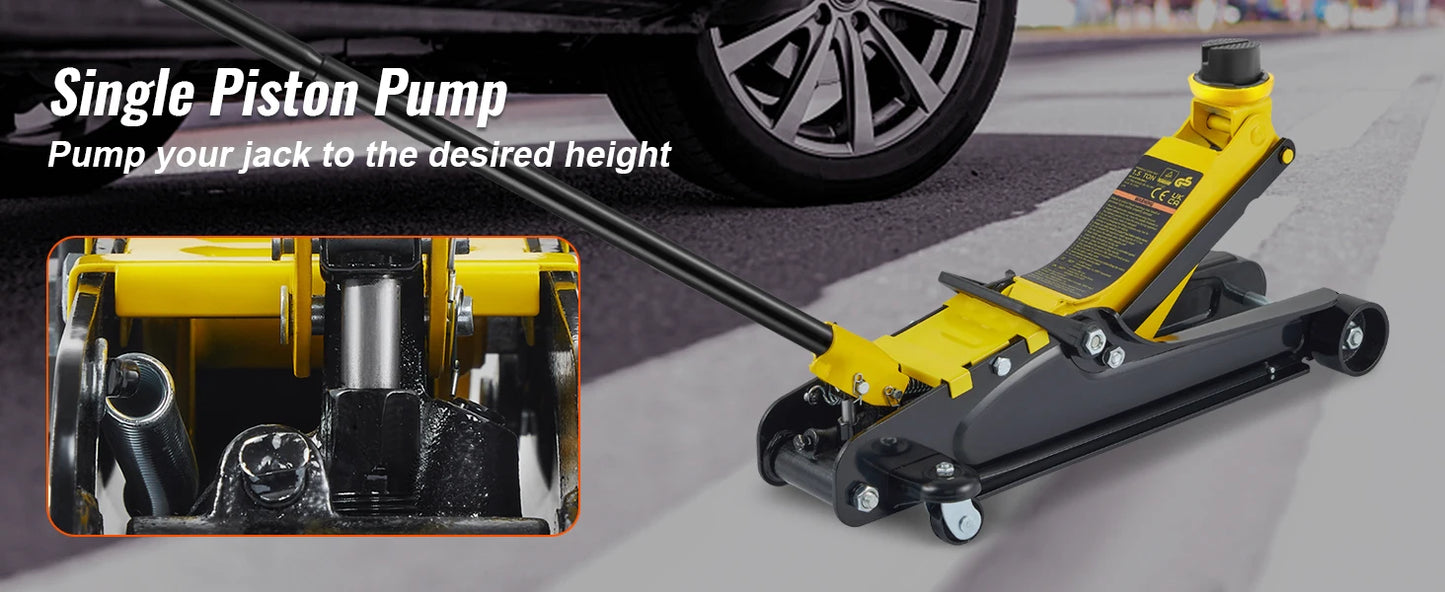 SucceBuy Heavy Duty Low Profile Hydraulic Floor Jack