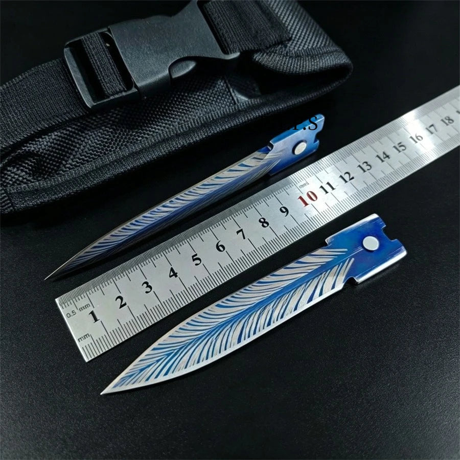 DIY Troodon Multifunctional Pocket Folding Knife With Nylon Sheath