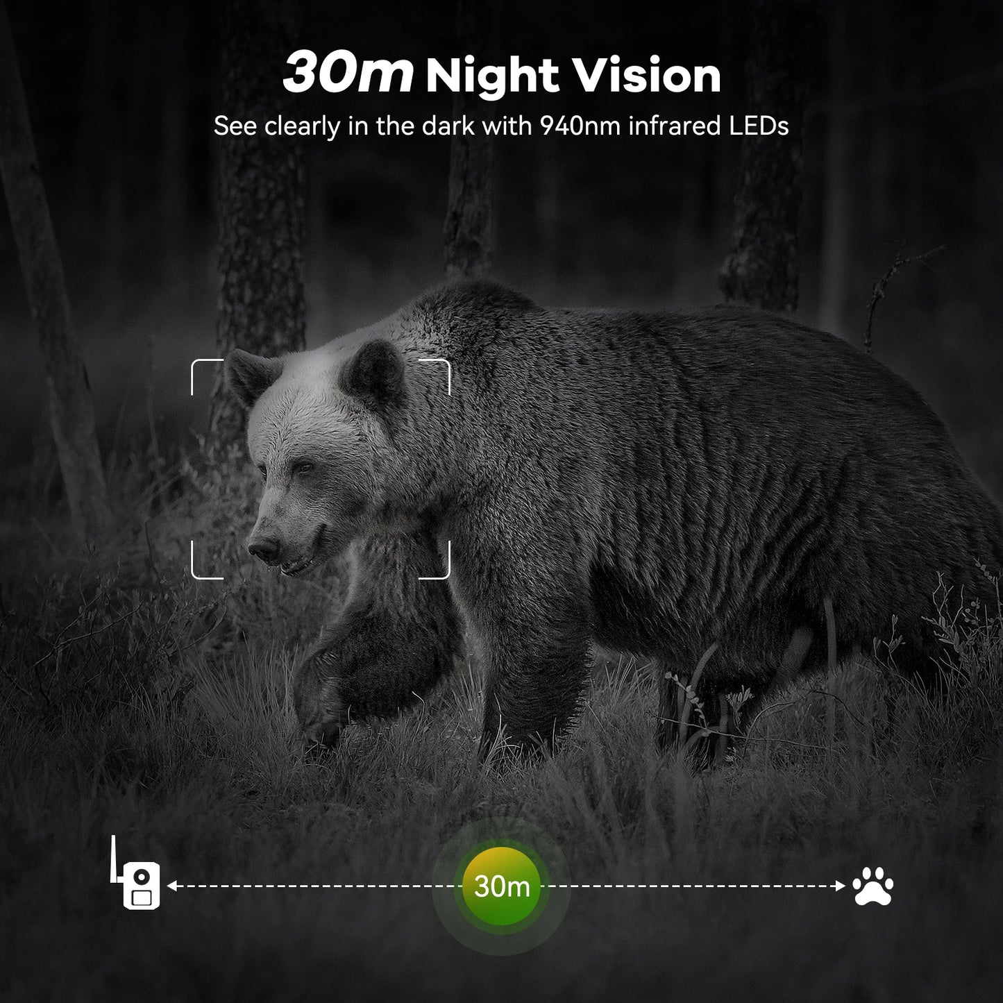 TMEZON 4G LTE Solar Hunting Camera Features 2.7K Night Vision