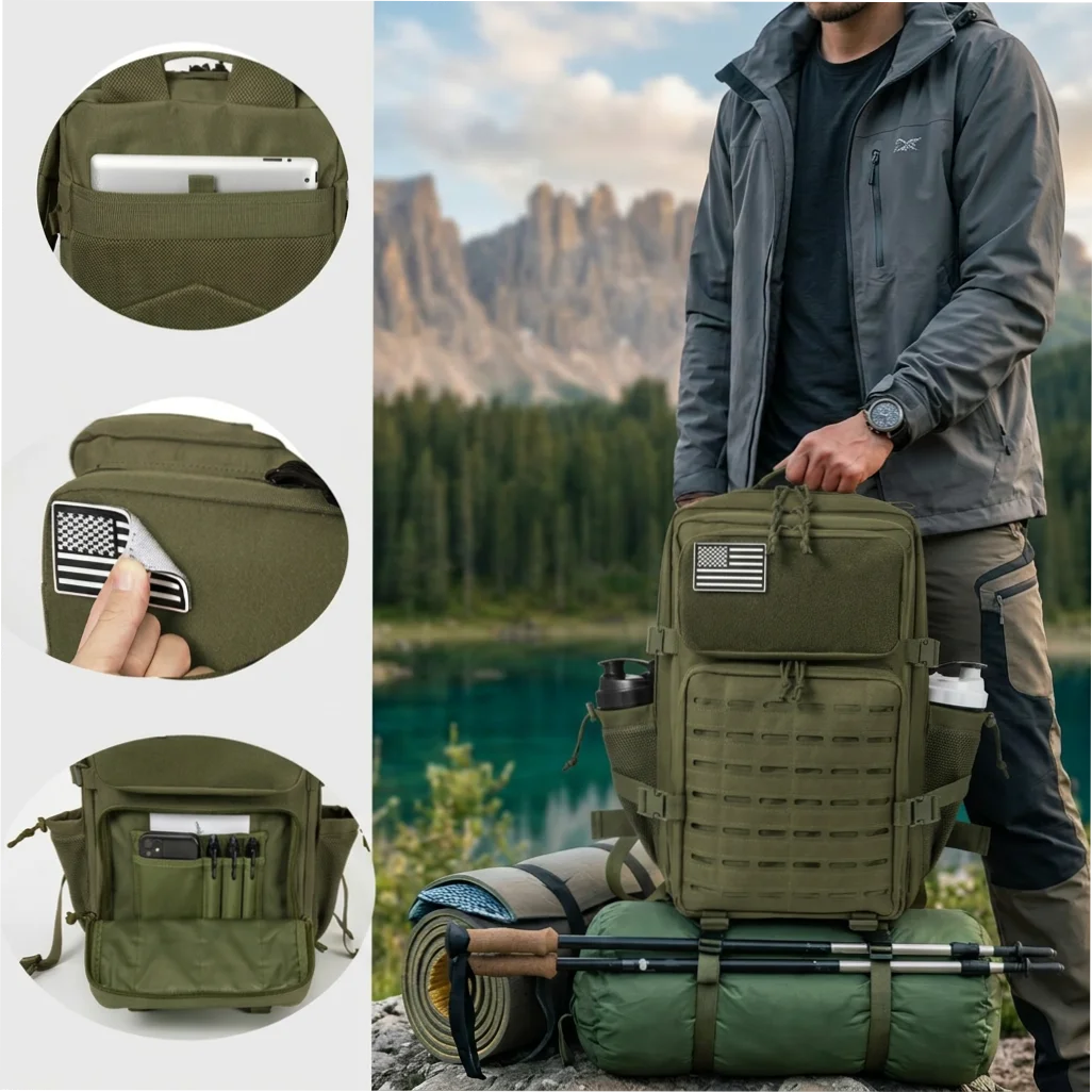 ReFire Gear Tactical Hunting Backpack With Molle And Cup Holders