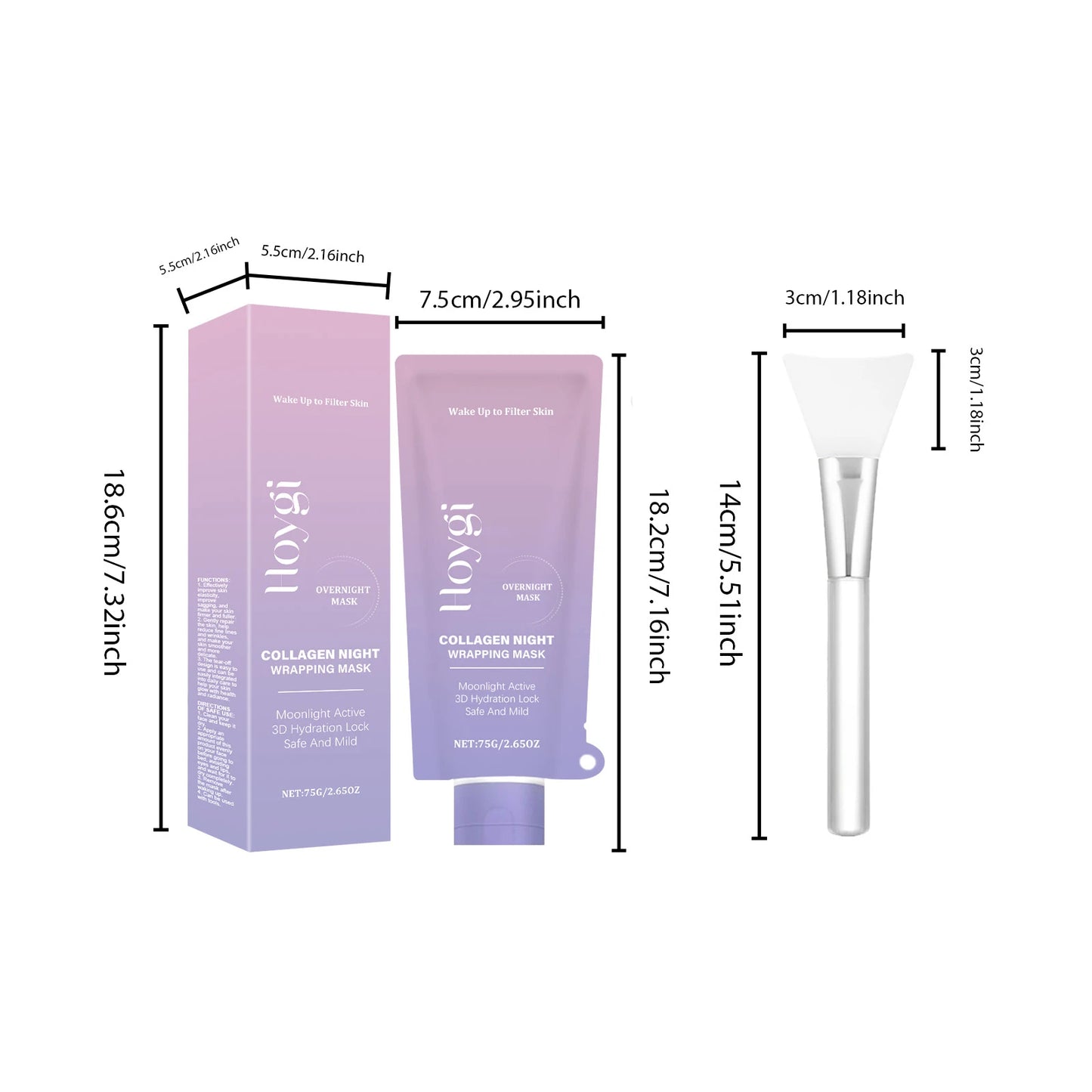 Hoygi Collagen Night Wrapping Face Mask With Hyaluronic Acid