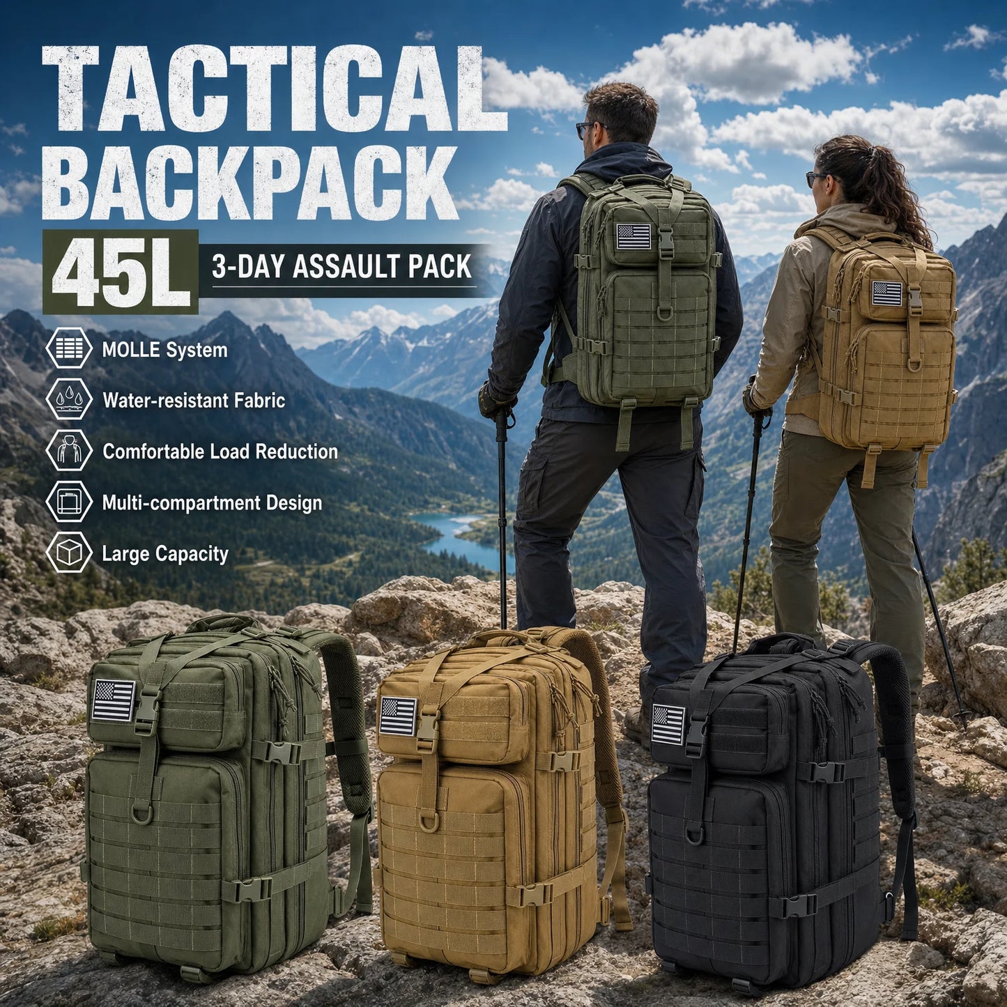 ReFire Gear Durable Tactical Hiking Backpack For Outdoor Travel