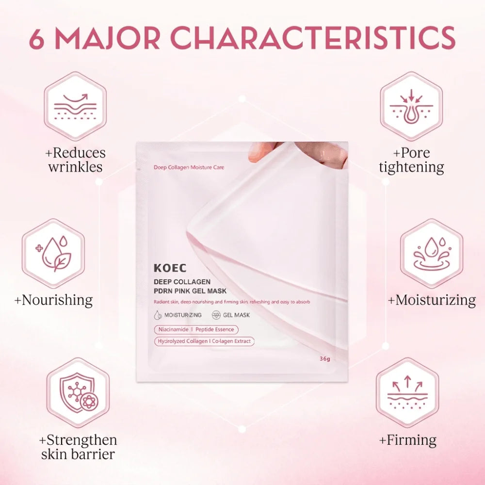 Koec Collagen Pdrn Facial Mask With Niacinamide And Peptides
