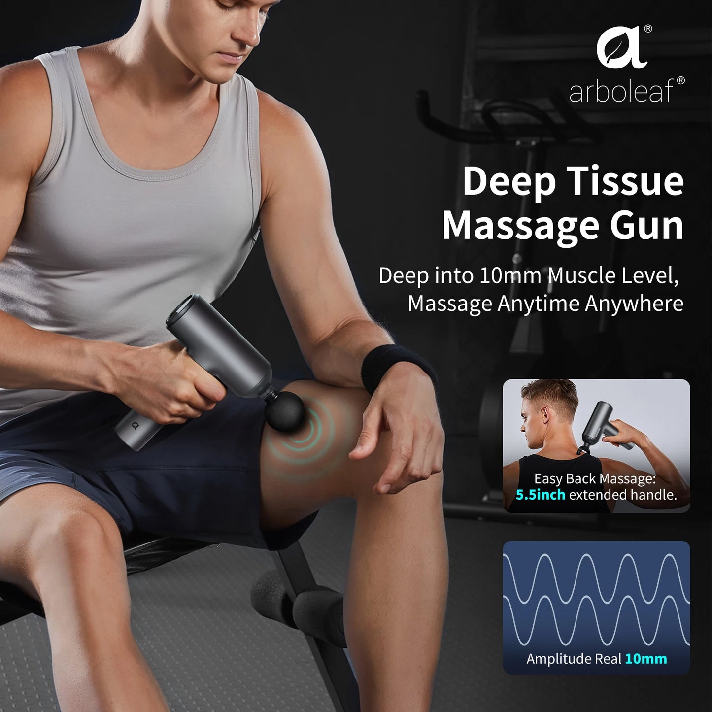 Arborleaf Percussion Massage Gun With Six Speeds And Five Heads