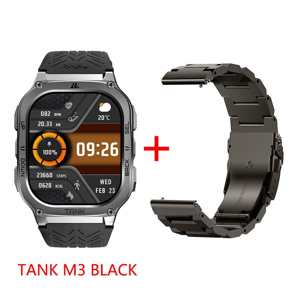 KOSPET Tank M3 Smartwatch Featuring AMOLED Display And Bluetooth
