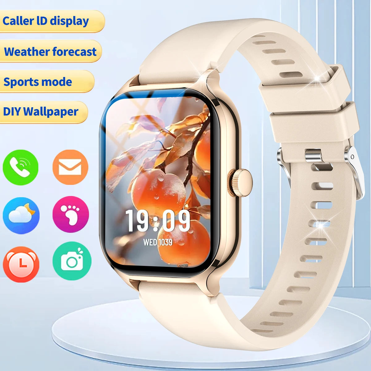 Odelettevcy Unisex Smartwatch With Bluetooth Calling And Multisport Tracking