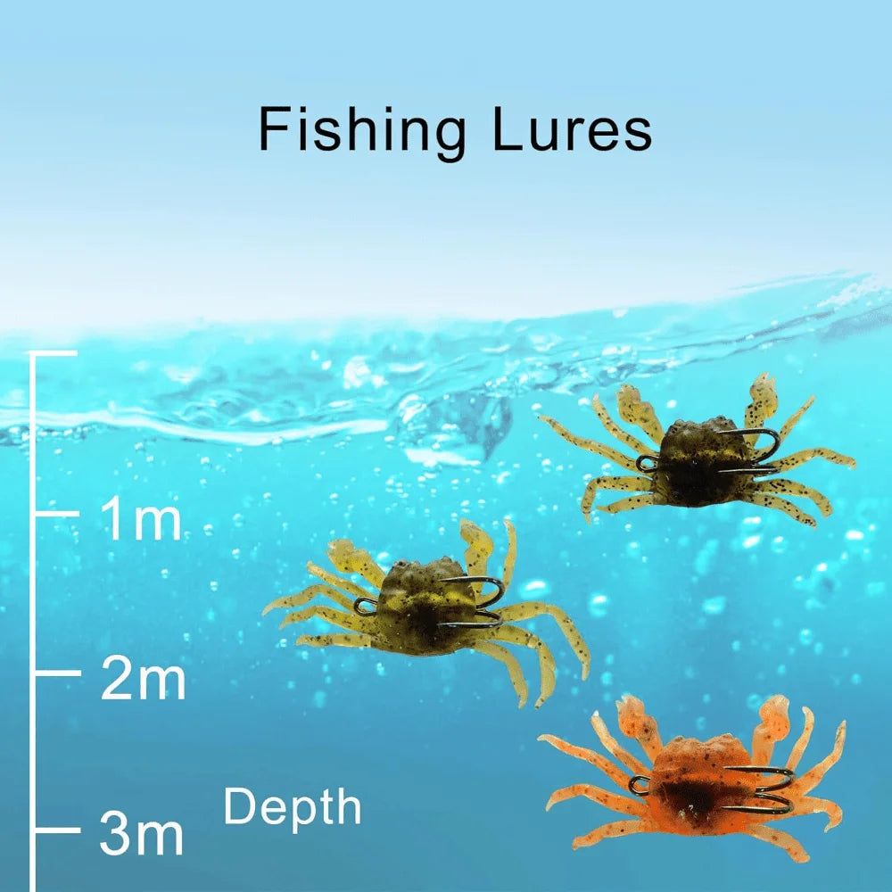 Soft Crab Artificial Fishing Bait Lure With Sharp Hooks
