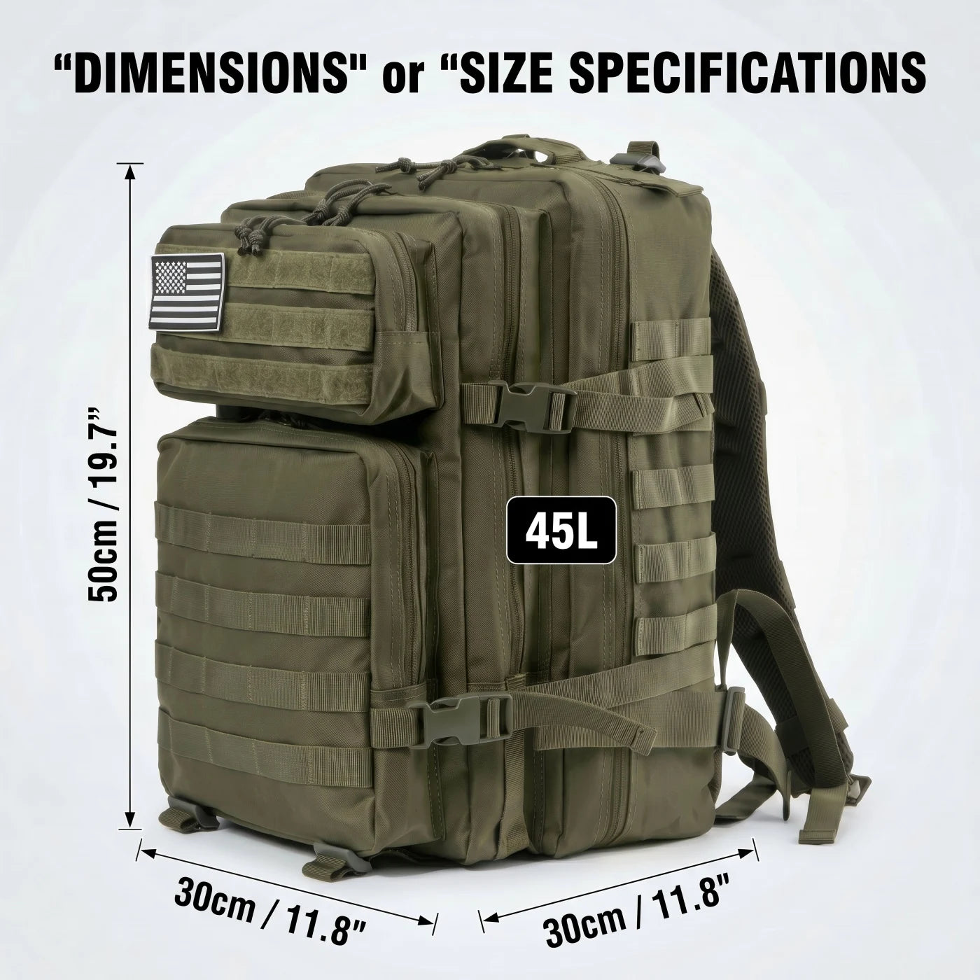 ReFire Gear Tactical Travel Backpack With Molle Multi Pockets