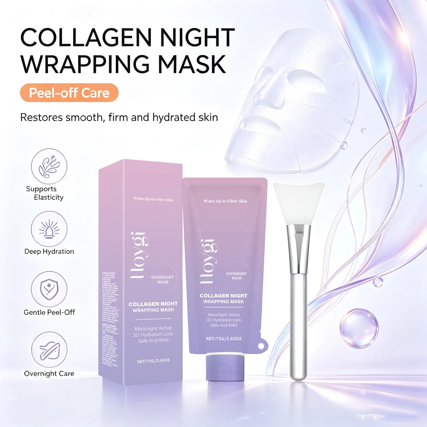 Hoygi Collagen Night Wrapping Face Mask With Hyaluronic Acid