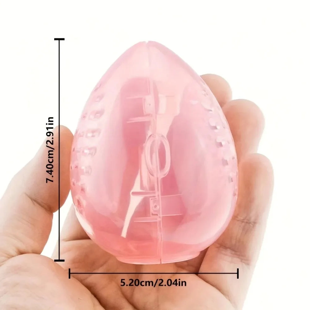 Egg Shaped Plastic Makeup Sponge Storage And Drying Box