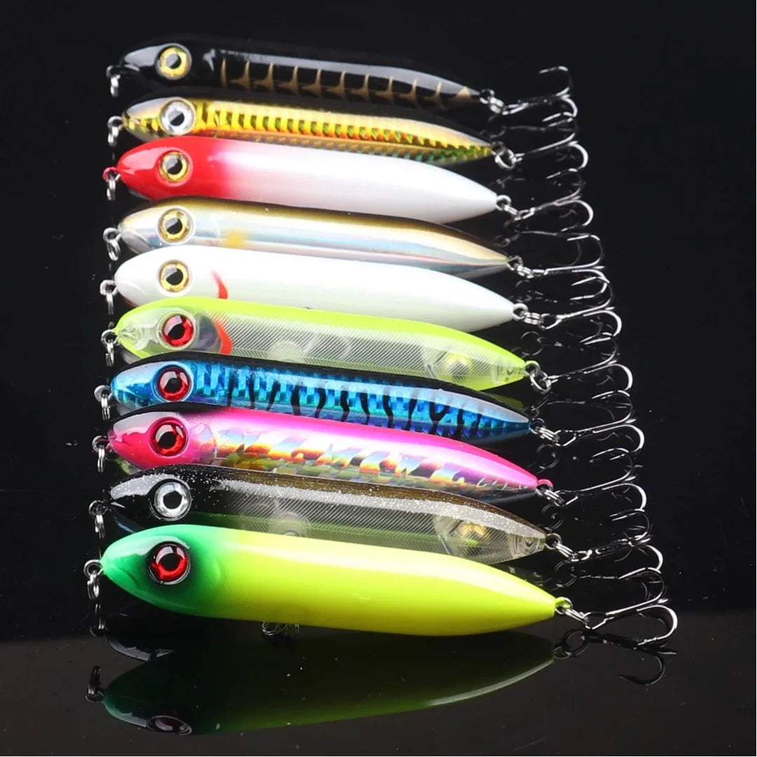 Top Water Floating Pencil Fishing Lures For Catfish Pike Bass