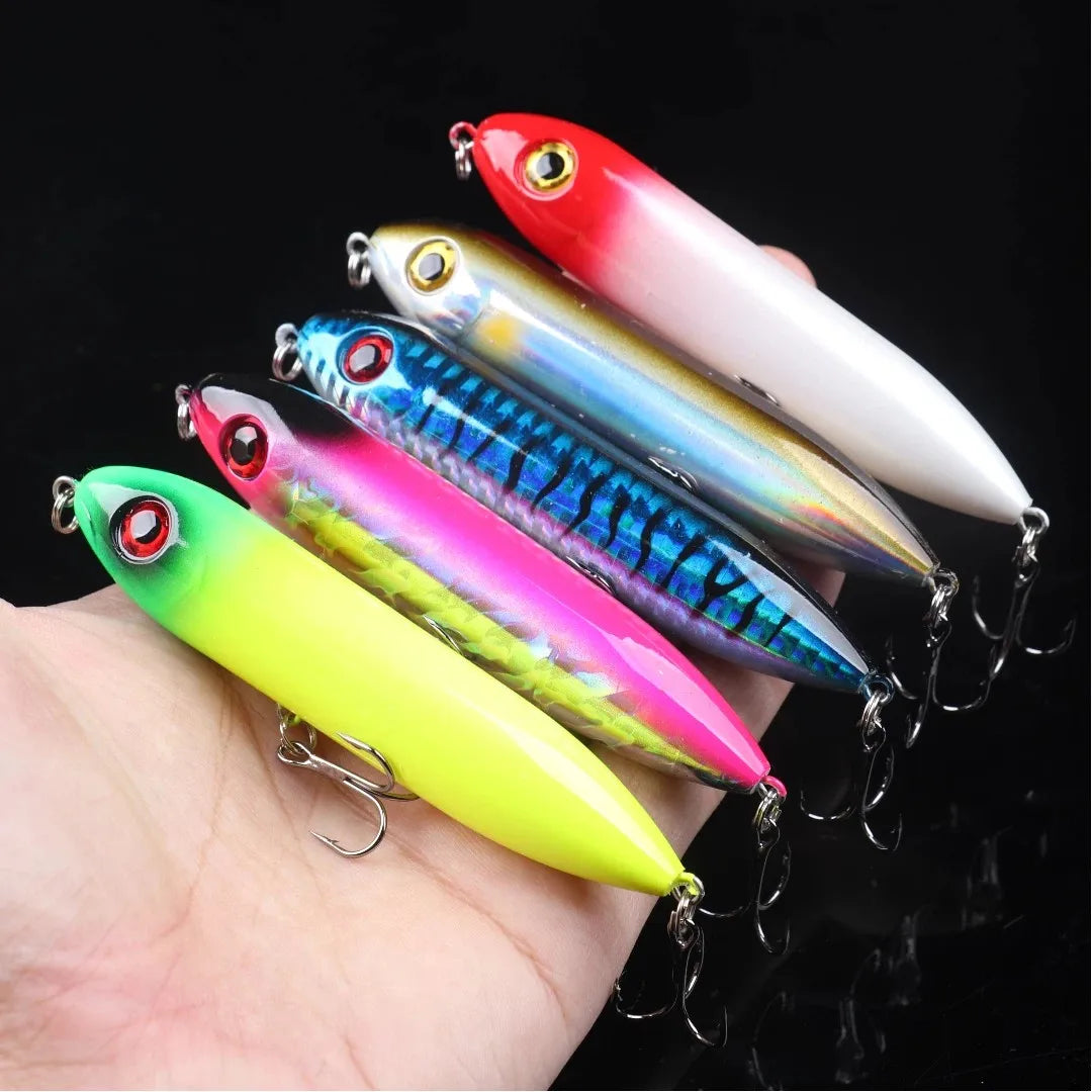 Top Water Floating Pencil Fishing Lures For Catfish Pike Bass