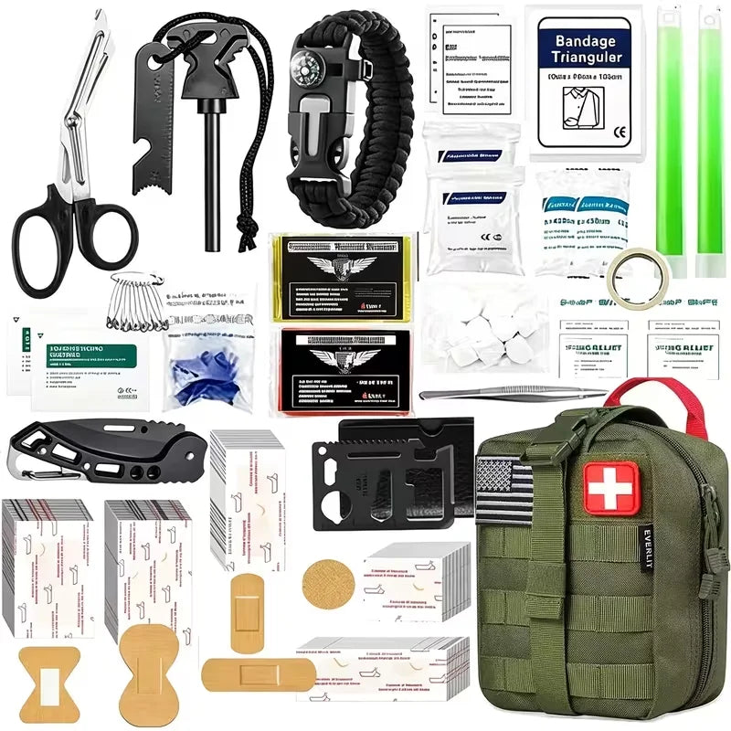 Portable Emergency Survival First Aid Kit For Camping Hiking Travel