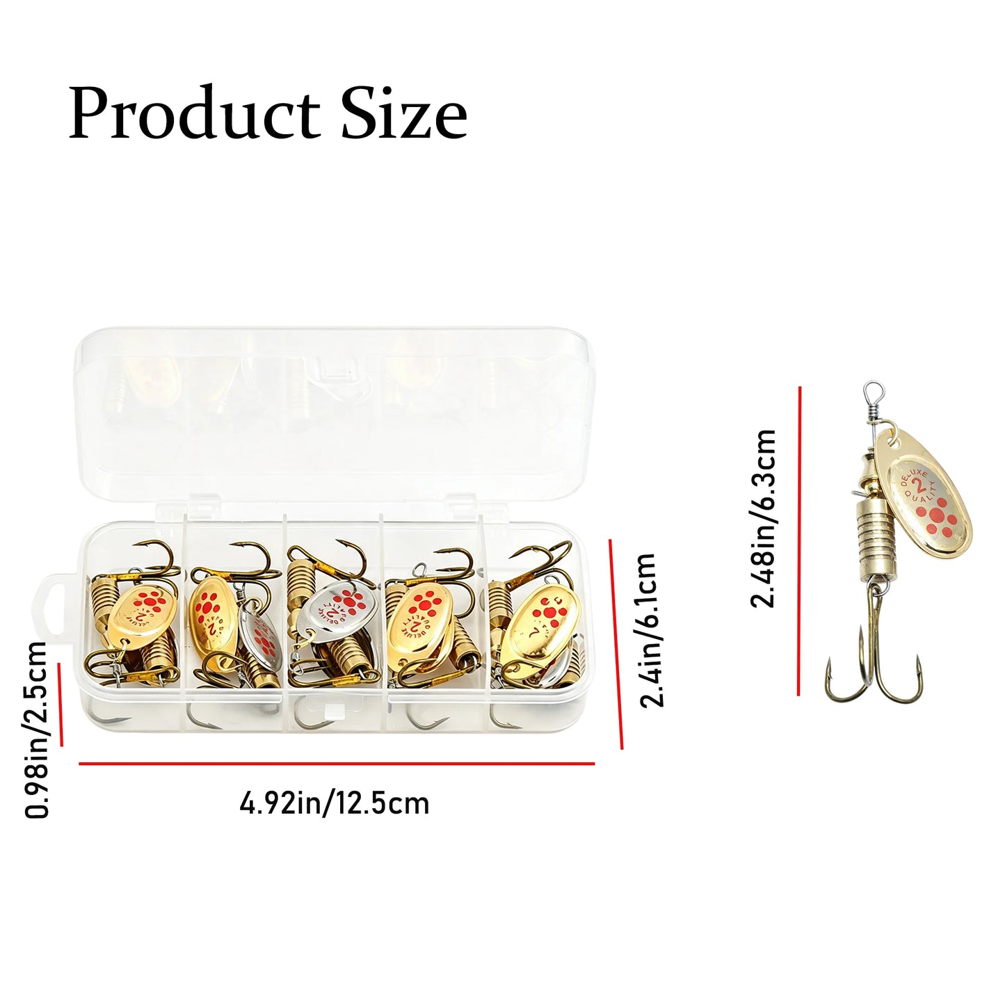 Jsfun Metal Spoon Fishing Lures For Freshwater Bass Trout