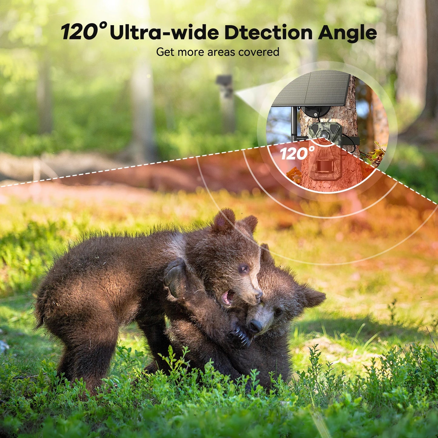 4G LTE 2.7K Solar Wildlife Camera With PIR Night Vision